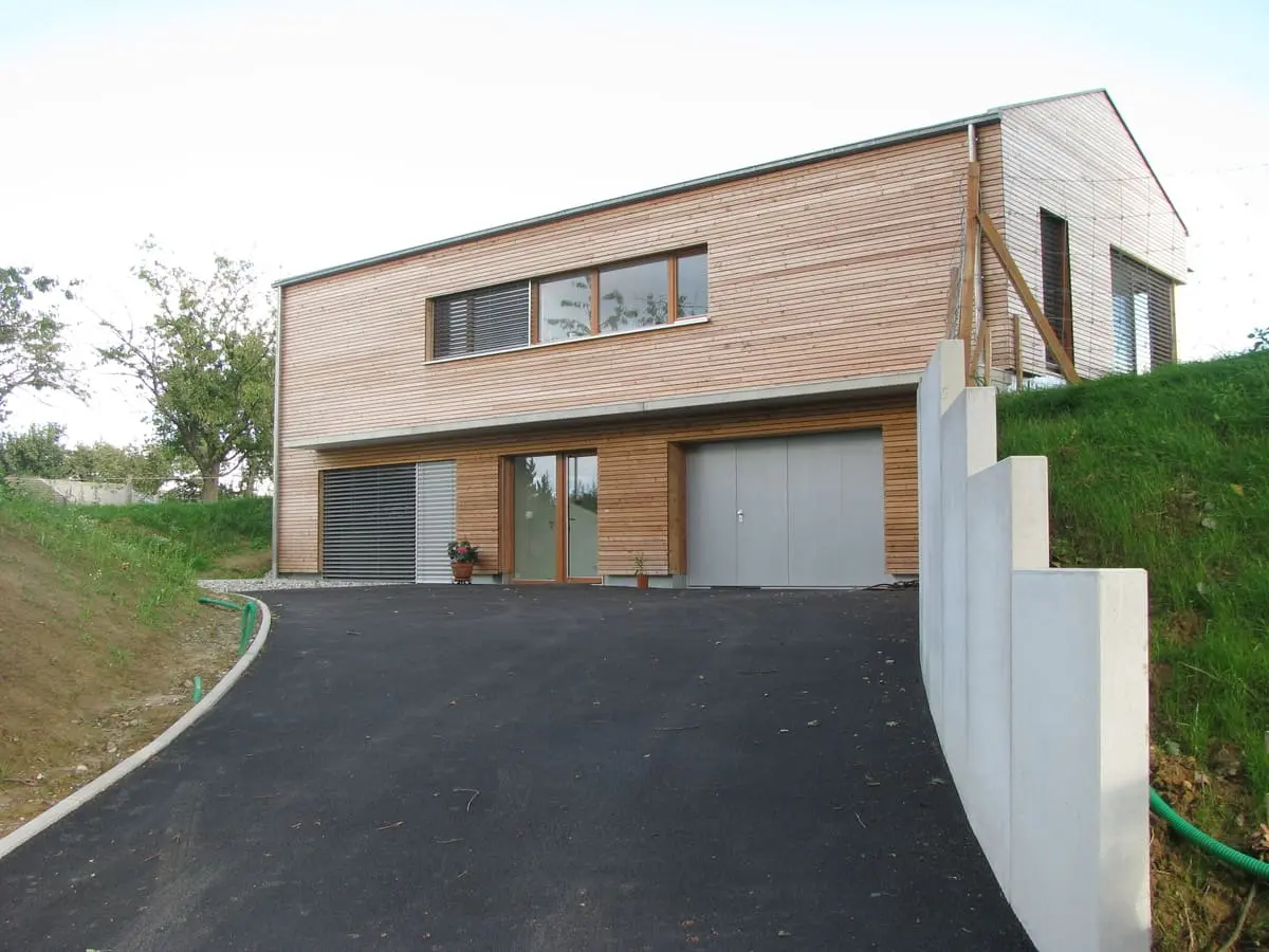 Maison plain pied, maçonnerie avec bardage bois Wentzwiller - 02
